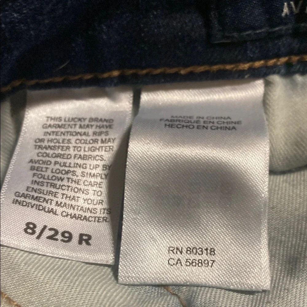 Lucky Brand Ava Mid Rise Size 8 Jeans with Rich Indigo Finish - Picture 11 of 11
